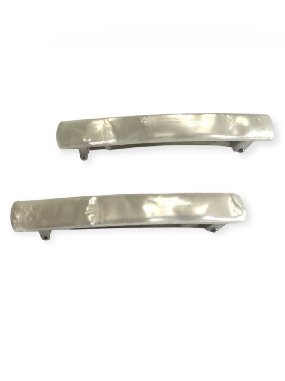 1970’s Mother of Pearl French Hair Clips Vintage Pearlescent White Barrettes,NEW